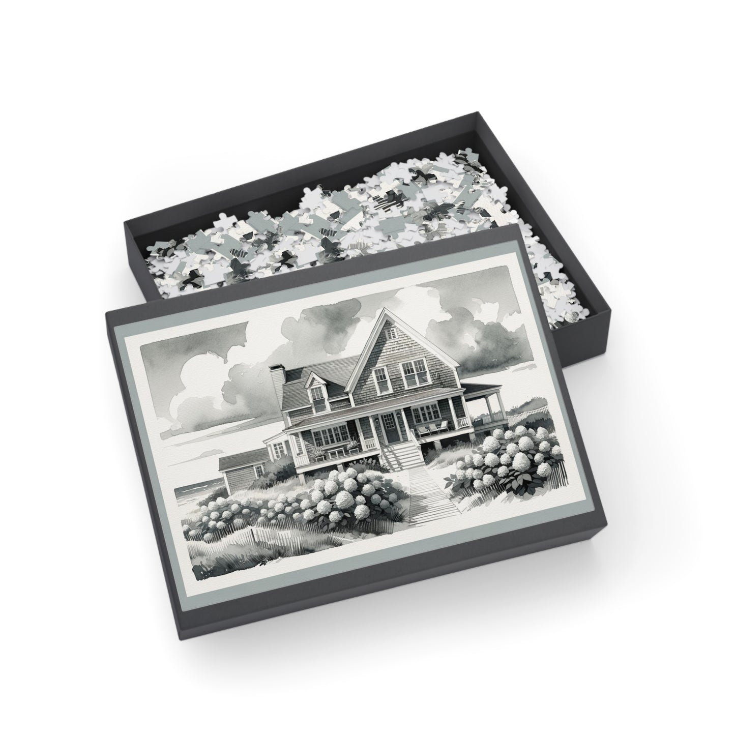 Nantucket Architecture Black & White 1000 piece puzzle
