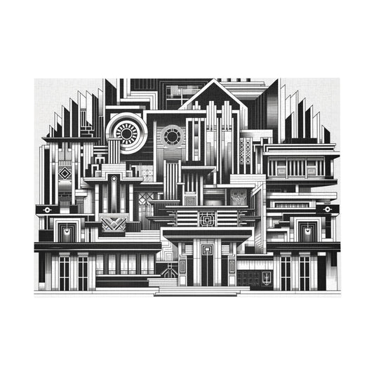 Modern Architecture Black & White  1000 piece puzzle